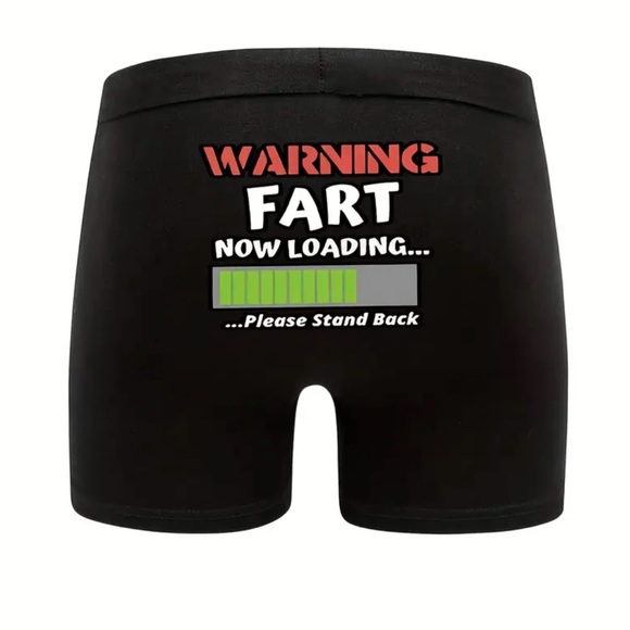 Men's Black Novelty Funny Boxer Briefs - Picture 2 of 2